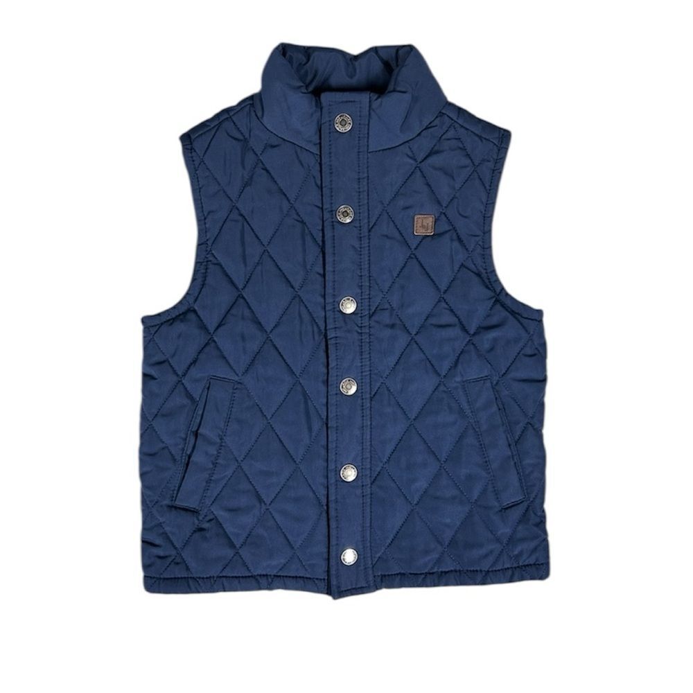 Janie and Jack Boys Connor Navy The Quilted Vest Jacket Sz 3 to 4